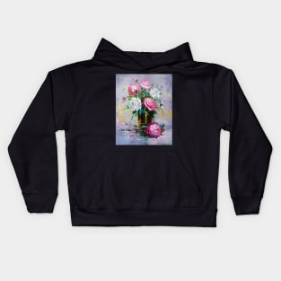A bouquet of morning roses Kids Hoodie